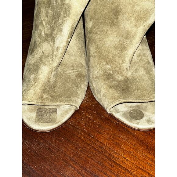 Etienne Aigner Simone Academia Preppy Scandi PeepToe Leather Booties Ankle Boots - Picture 7 of 7